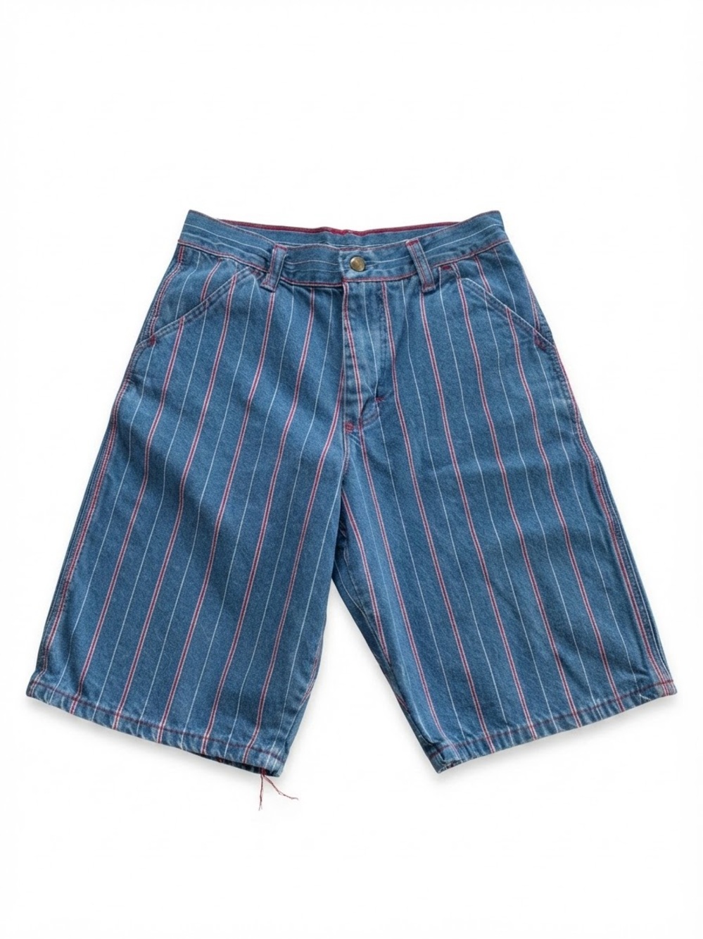 Vintage 80s/90s GRAIL Wrangler VTG 12 Railroad Denim Pinstriped Bermuda Shorts